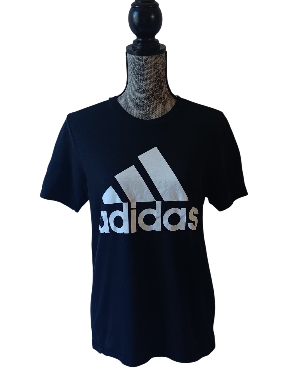 Adidas women's black short-sleeve activewear t-shirt size S